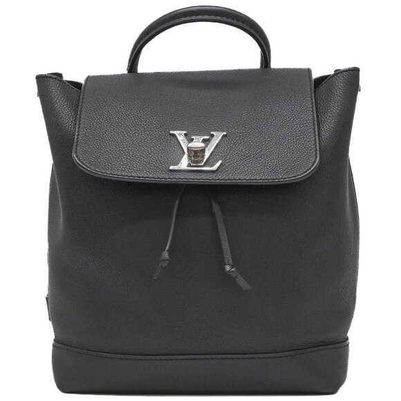 LOUIS VUITTON Black Leather Backpack - Picture 1 of 12